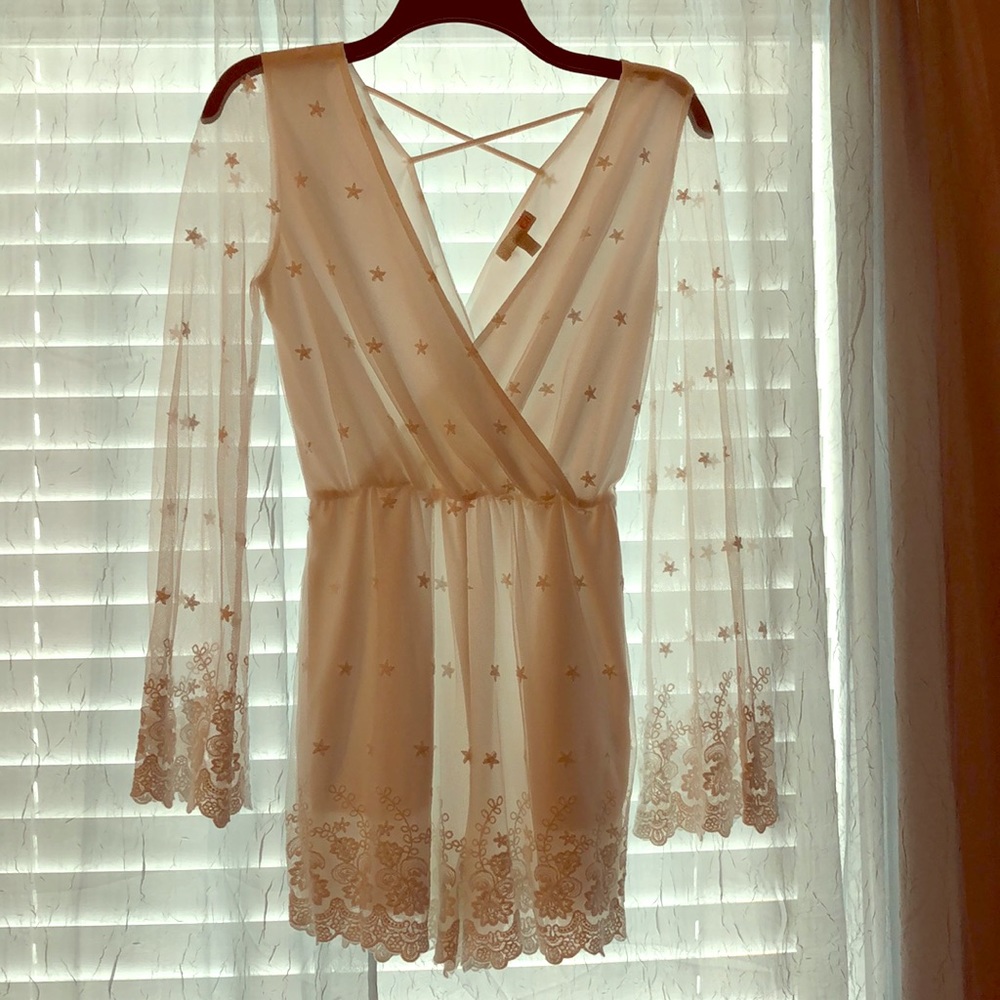 Long sleeve all white romper